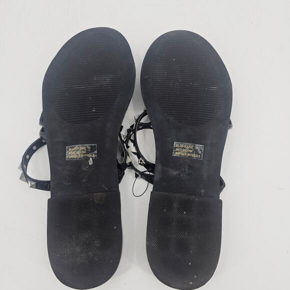 Corkys Hey Girl Beach Please Black Studded Slip-on Strappy Sandal Women's 11 - Picture 4 of 6